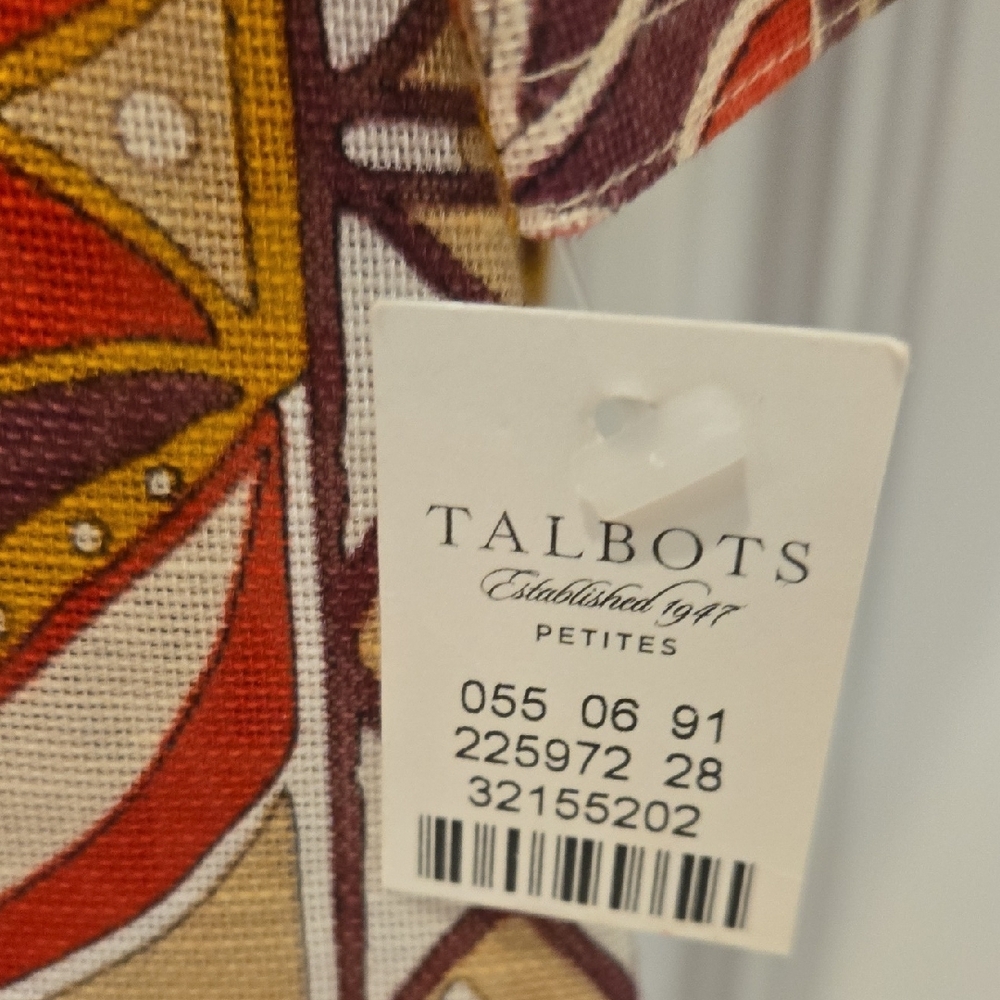 Talbots Multi-Color Geometric Collared Tunic In R… - image 4